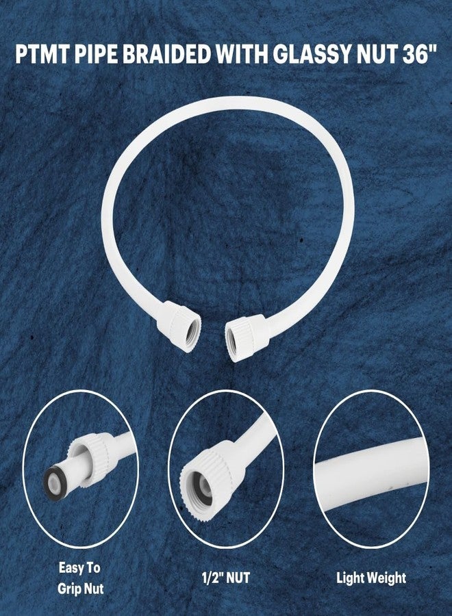 Bath Bliss BATHBLISS 36" Inch PTMT Heavy Connection Pipe for Water Heater Geysers, Countertop Faucets, Water Taps, Wash Basin, Toilet Flush & Kitchen Sinks (Pack of 2) (36 INCH) - Image 3